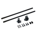 racktime Montageset 05406 Schwarz für Gepäckträger: Stangen, Befestigungsklemmen, Schrauben und Zubehör.