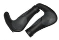 Ergonomische Ergotec MTB-Griffe AKSB 09 in schwarz/grau mit Handballenauflage und integrierten Barends.