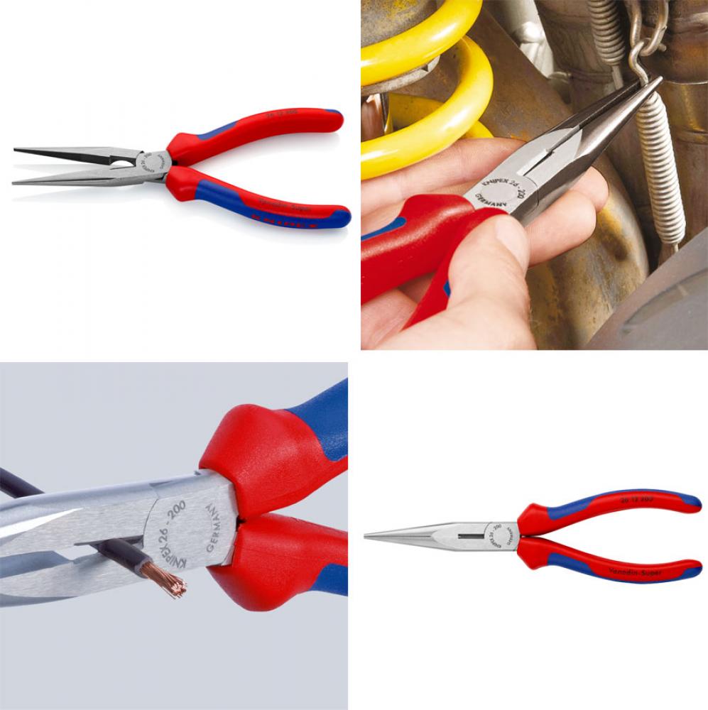 Knipex Flachrundzange mit Schneide 26 12 200