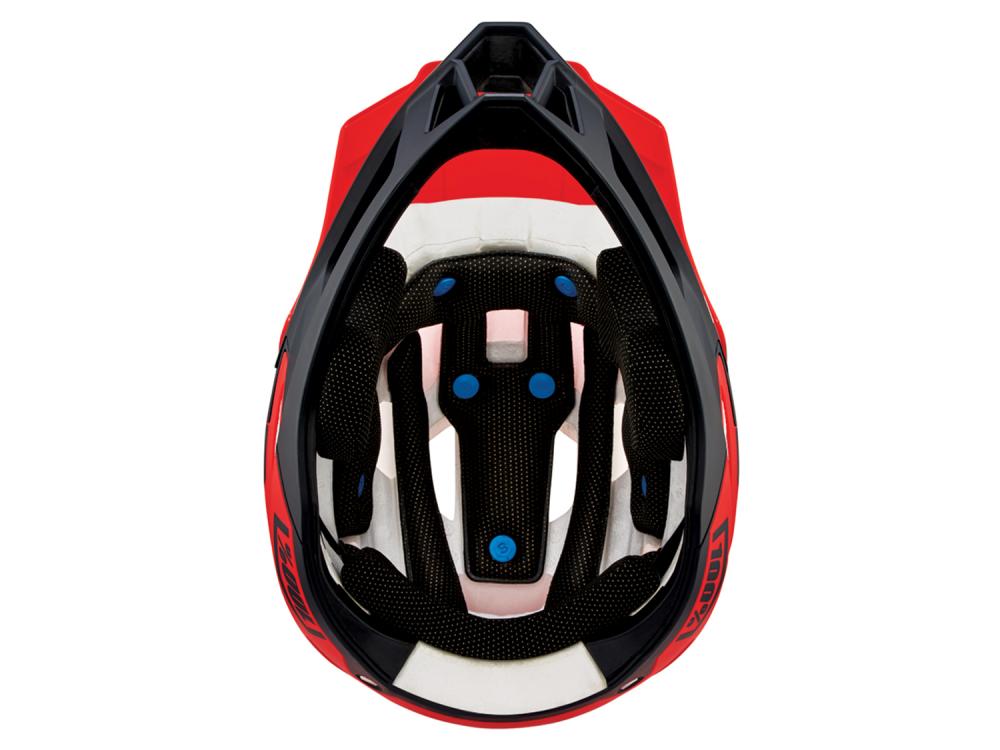 100% Trajecta helmet w/Fidlock L Cargo Fluo Red - leichter Fullface mit Top-Belüftung
