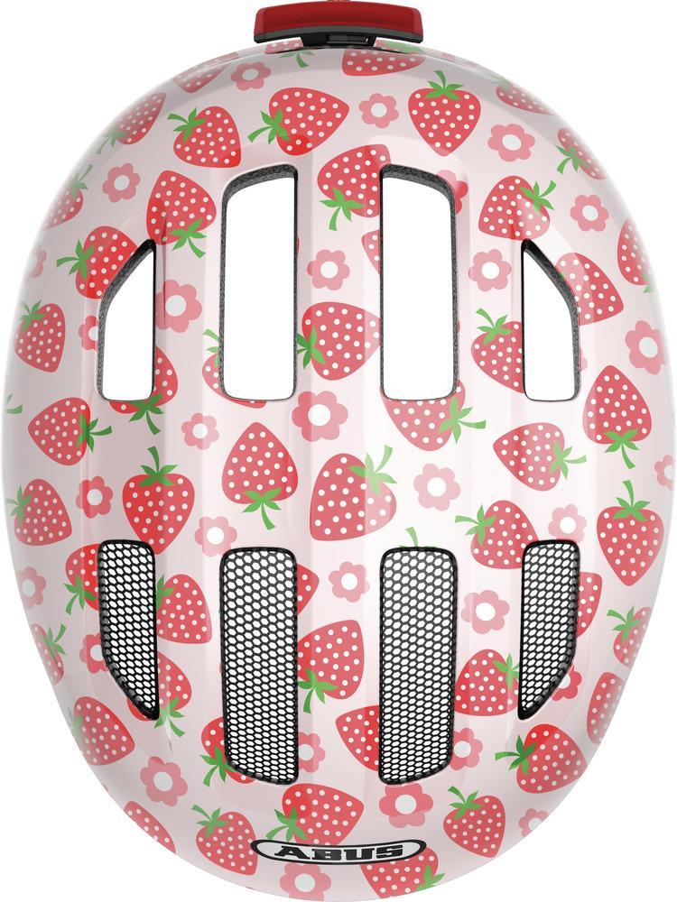 Abus Kinderhelm Smiley 3.0 LED rose strawberry S 45 bis 50cm