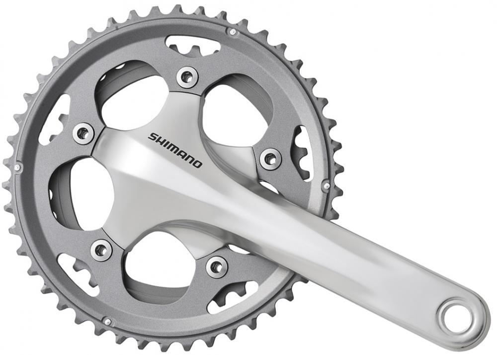 SHIMANO Kurbelgarnitur FC-CX50 10-fach 175 mm 46-36 Zähne, 36 Zähne, Silber