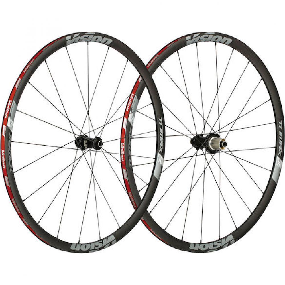 Vision Laufradsatz Trimax 25 Disc Clincher 622x17 mm Schwarz - schneller Allround-Disc-Laufradsatz