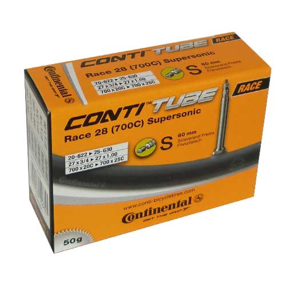 Continental Conti Race 28 Supersonic Fahrradschlauch 700x20/25C SV 60mm, 50g.