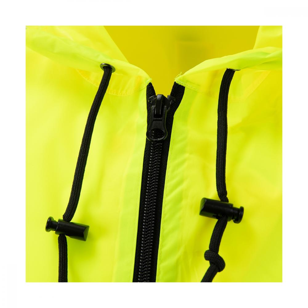 CHIBA Regenponcho - wasserdicht, winddicht, neongelb, Größe M/L