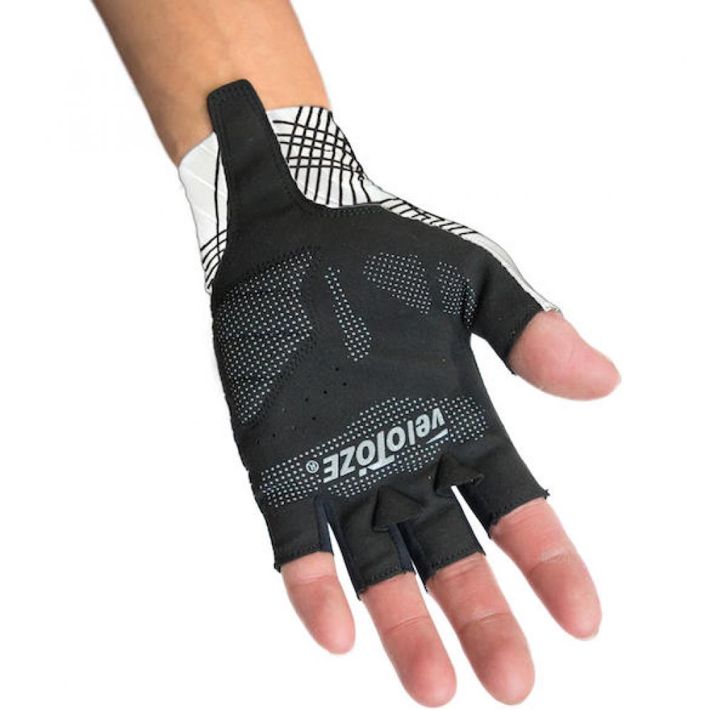 VeloToze Handschuhe Aero weiß L Weiß - aerodynamische Rennrad-Handschuhe mit Komfortpolsterung