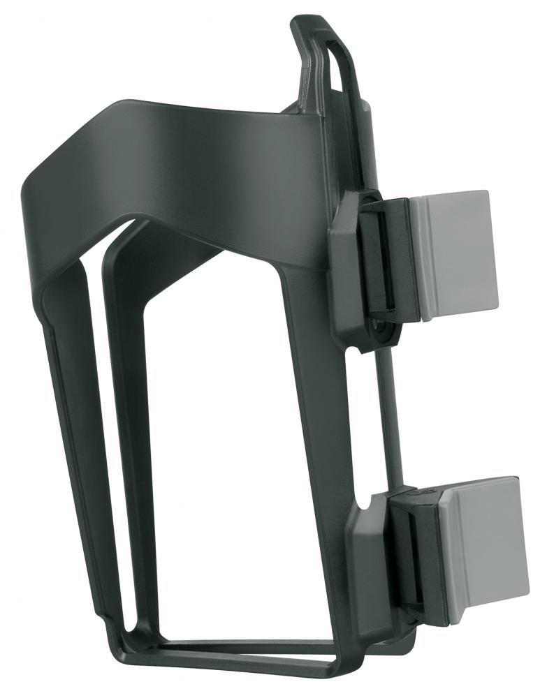 SKS Adapter SKS-Anywhere mit Velocage Flaschenhalter, universell am Fahrradrahmen montierbar, schwarz matt, Kunststoff, für Rahmen ohne Bohrungen