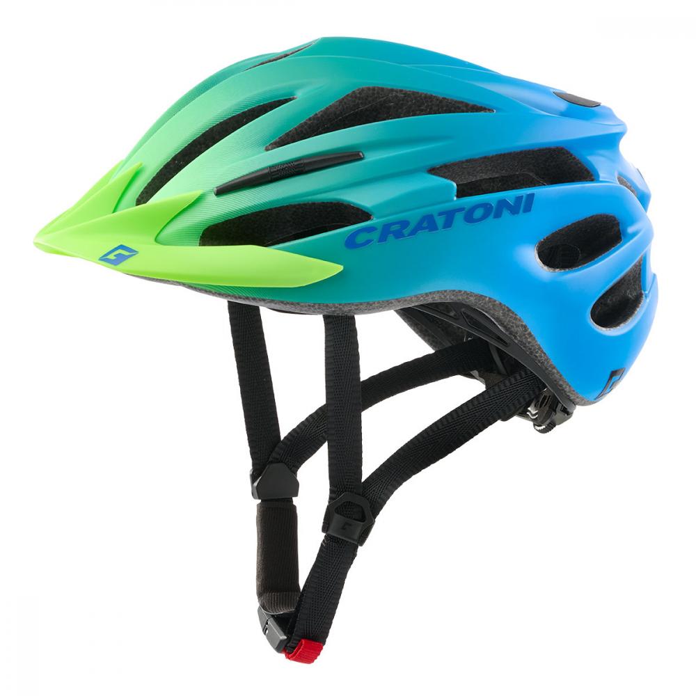 Cratoni Kinderhelm Pacer jr grün blau matt S/M 54-58cm