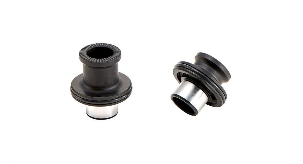 Ritchey WCS HR Disc 148x12mm BOOST Umrüstkit für Hinterradnabe, schwarz-silberne Endkappen.