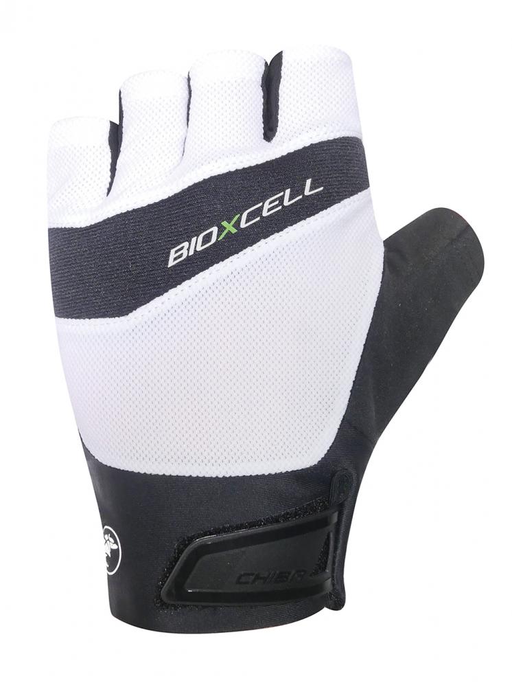 CHIBA BioXCell Pro - Radhandschuhe weiß 3XL, ergonomische Gelpolster, atmungsaktiv