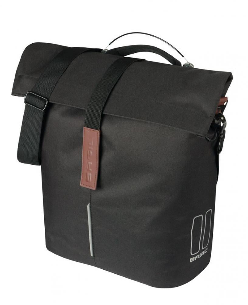 Basil City Shopper MIK Studs - 14-16 Liter Fahrradshopper mit MIK-System, wasserabweisend, schwarz