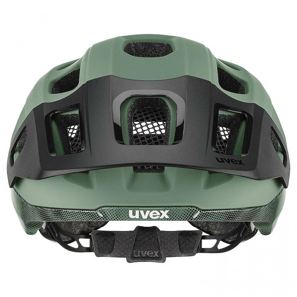 Uvex React MIPS MTB-Helm moss green-black matt 56-59 cm - MIPS-Sicherheit, 3D IAS 3.0, EPS/PC-Schale, EN 1078 zertifiziert