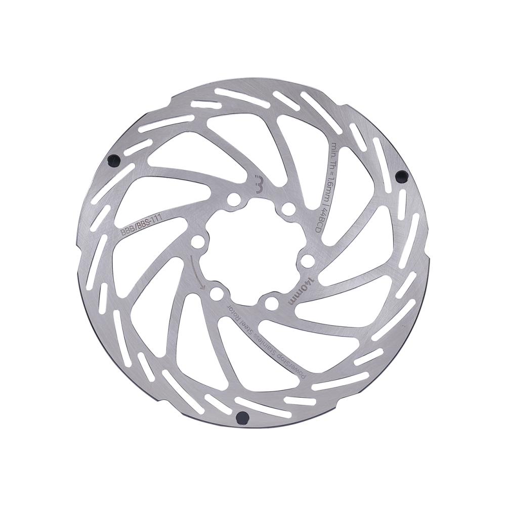 BBB Cycling Bremsscheibe PowerStop 140mm silber - starke Bremsleistung bei jeder Fahrt