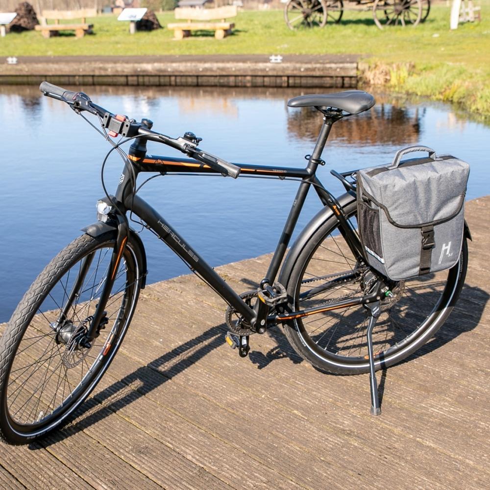 Haberland Einzeltasche 14l Basic 3.0 grau - praktische Gepäckträgertasche für Alltag und Tour