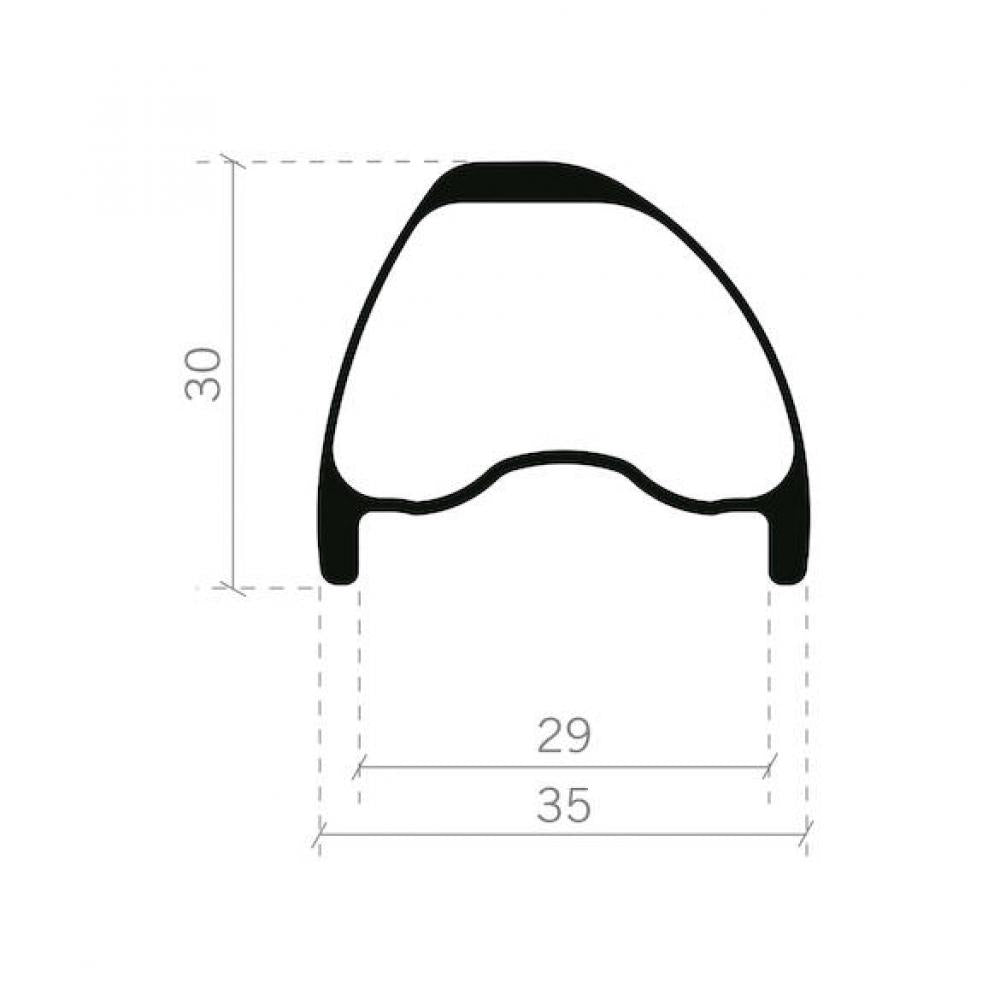 FSA Laufradsatz Gradient i29 WideR 27,5" 584x29 mm schwarz - robuster Carbon-Trail-Laufradsatz