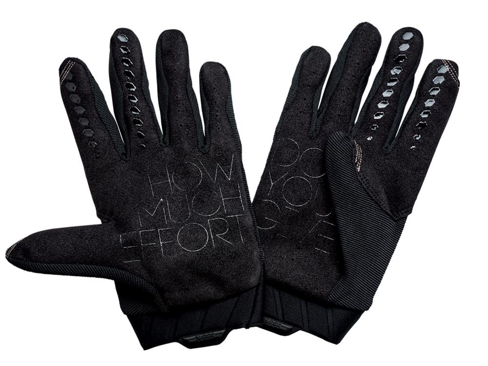 100% Geomatic Gloves L Black/Charcoal - vielseitiger MTB-Handschuh mit hohem Tragekomfort