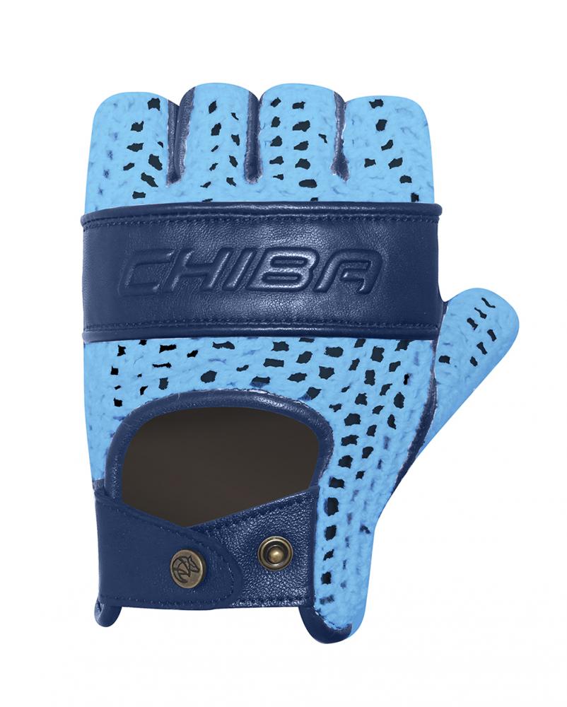 CHIBA Pure Nature - Radhandschuhe L türkis/marine, Retro-Design, Naturmaterialien