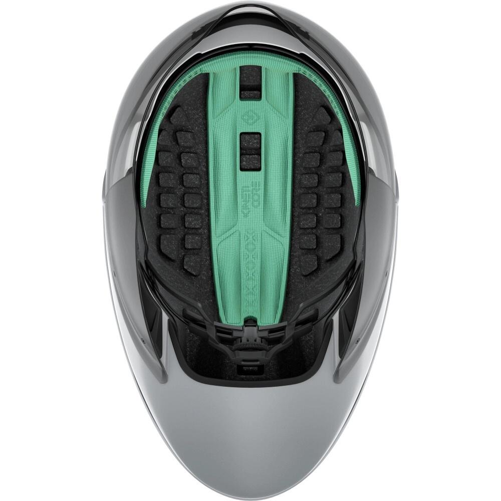LAZER Volante KinetiCore Triathlon-/Zeitfahrhelm M Matt White Silver - maximale Aerodynamik