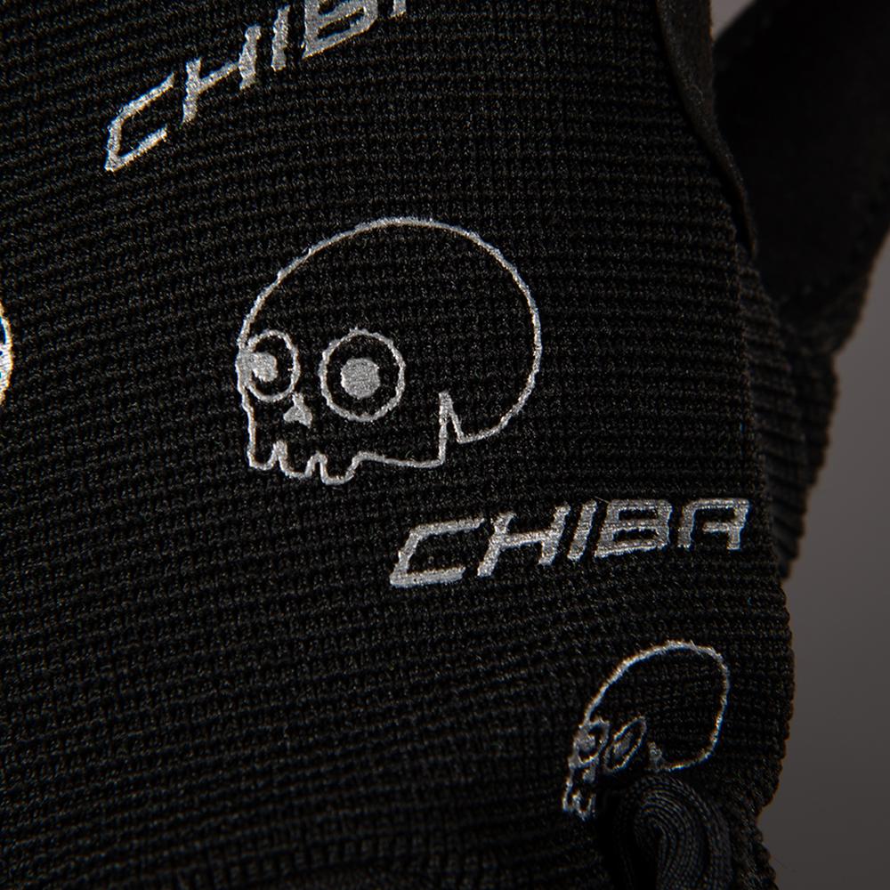 CHIBA Bones - Radhandschuhe L schwarz/neongel, atmungsaktiv, Touchfinger, gepolstert