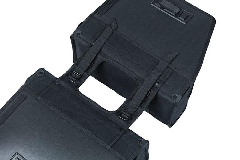 Basil Doppeltasche Kavan Eco Classic schwarz 37x32x18 cm 46l
