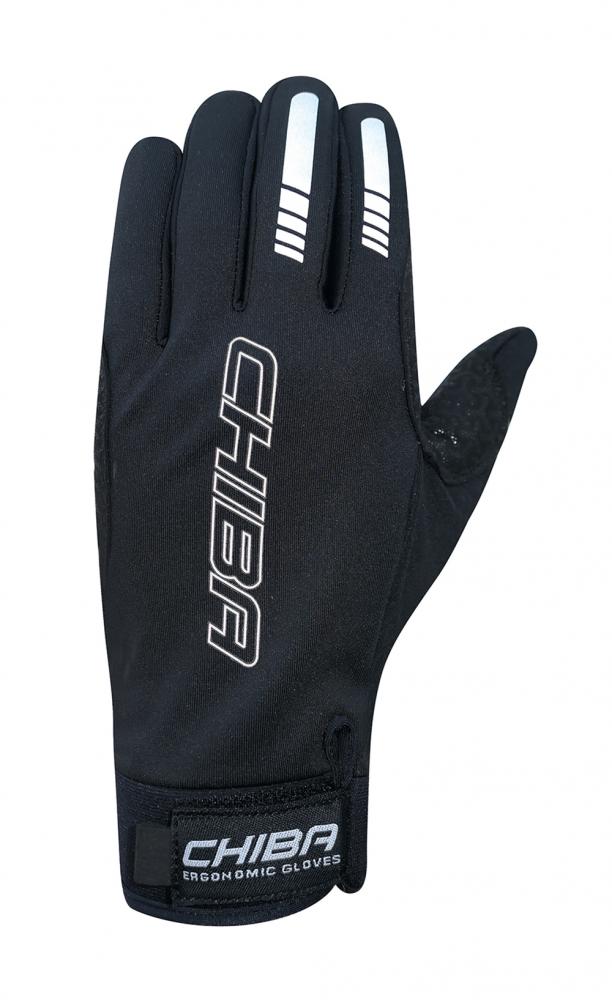 CHIBA Windstopper - Radhandschuhe schwarz, winddicht, atmungsaktiv, Größe S