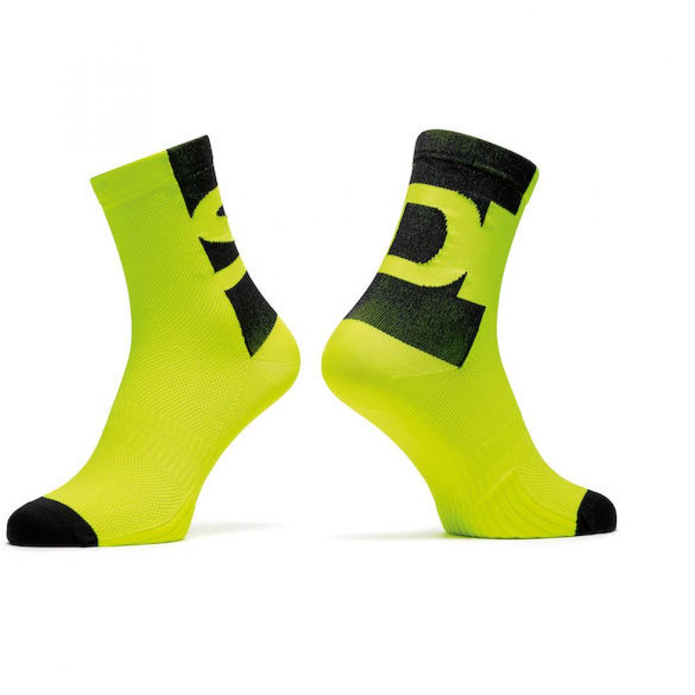 Sidi Socken Confusum yellow fluo 35-39 Neongelb - atmungsaktive Radsocken mit Geruchsschutz