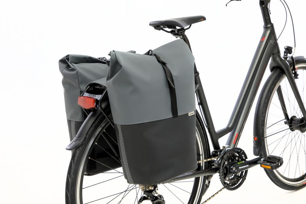 New Looxs Tasche Nyborg Double Double-Packtasche Grey/Black - viel Stauraum für Alltag und Tour