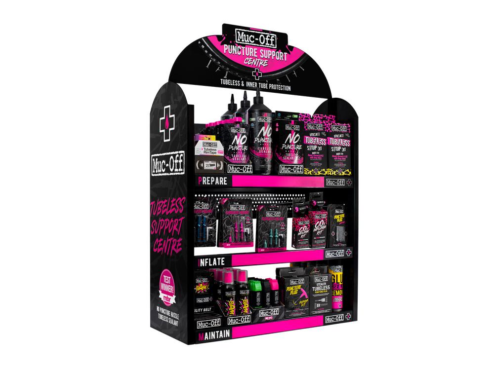 Muc Off P.I.M. Slatwall Display Schwarz - Professionelle Zubehörpräsentation