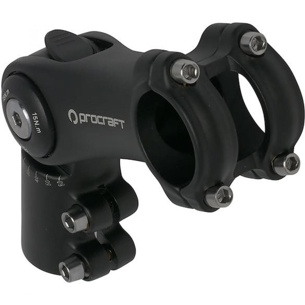 Procraft Vorbau Ahead AL Adjustable 0°-60° / 110 mm, Schwarz - Verstellbar und robust