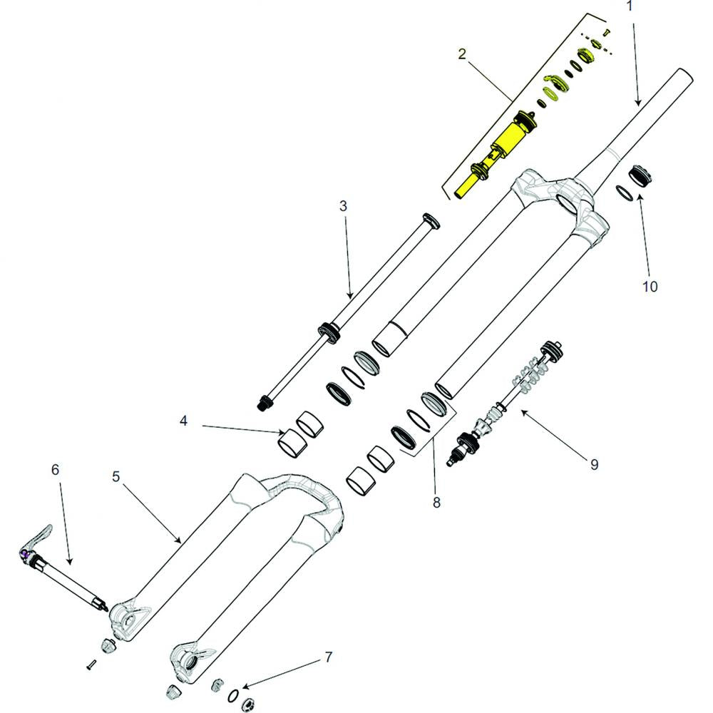 Manitou Druckstufe für Mattoc Expert 27,5/29 Zoll Matt - präzise Fahrwerksabstimmung
