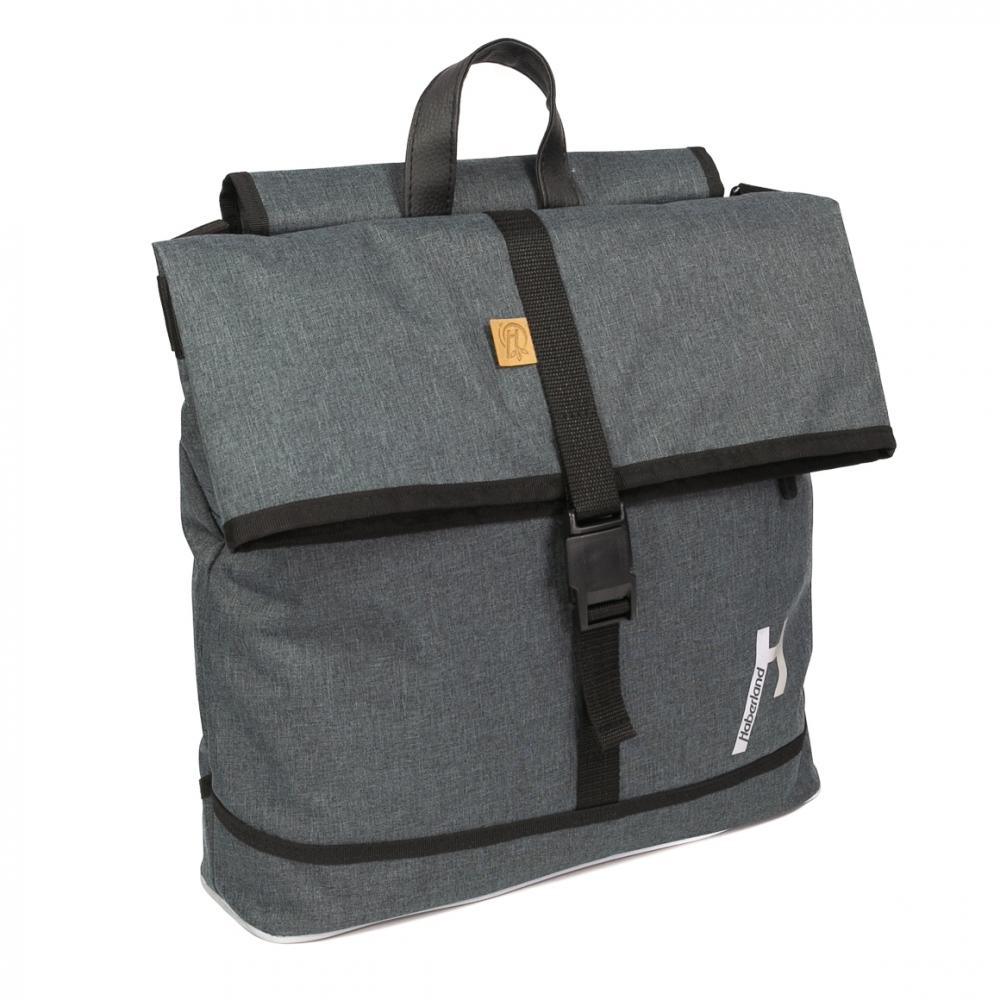 Haberland Einzeltasche Melan I 4 nature anthrazit/reflex - nachhaltige Gepäckträgertasche neueste Version