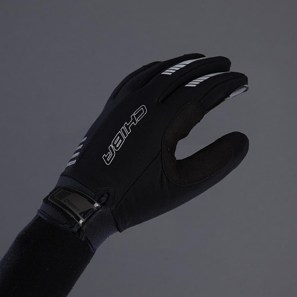 CHIBA Competition Plus - Radhandschuhe schwarz, Größe 8,5, winddicht & atmungsaktiv