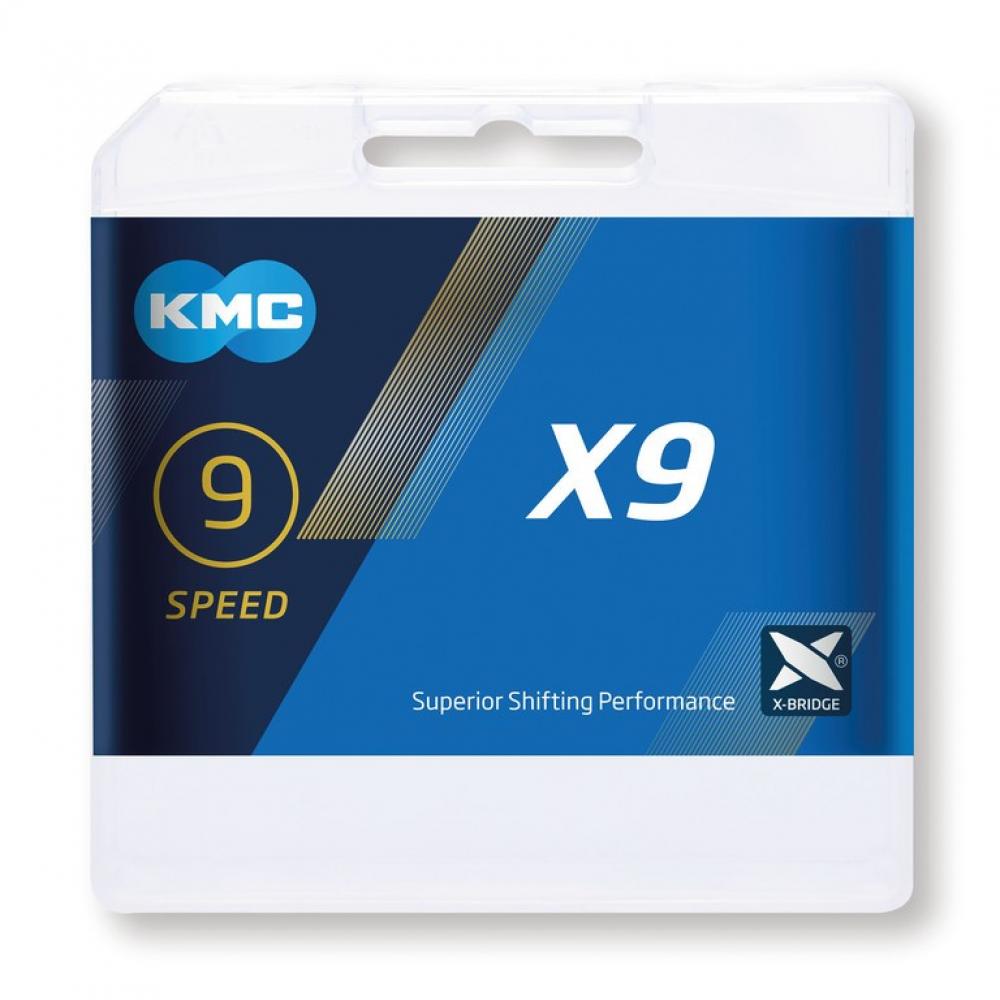 KMC X9 Ti-N 9s Kette 114 Glieder gold - moderne Ausführung für 9-fach Antriebe