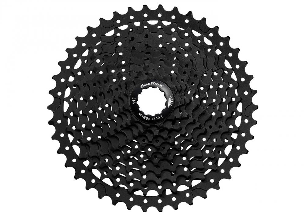 SunRace CSMS3 TAY 10-fach Fahrradkassette 11-42 Zähne Wide Ratio Fluid Drive Plus, schwarz