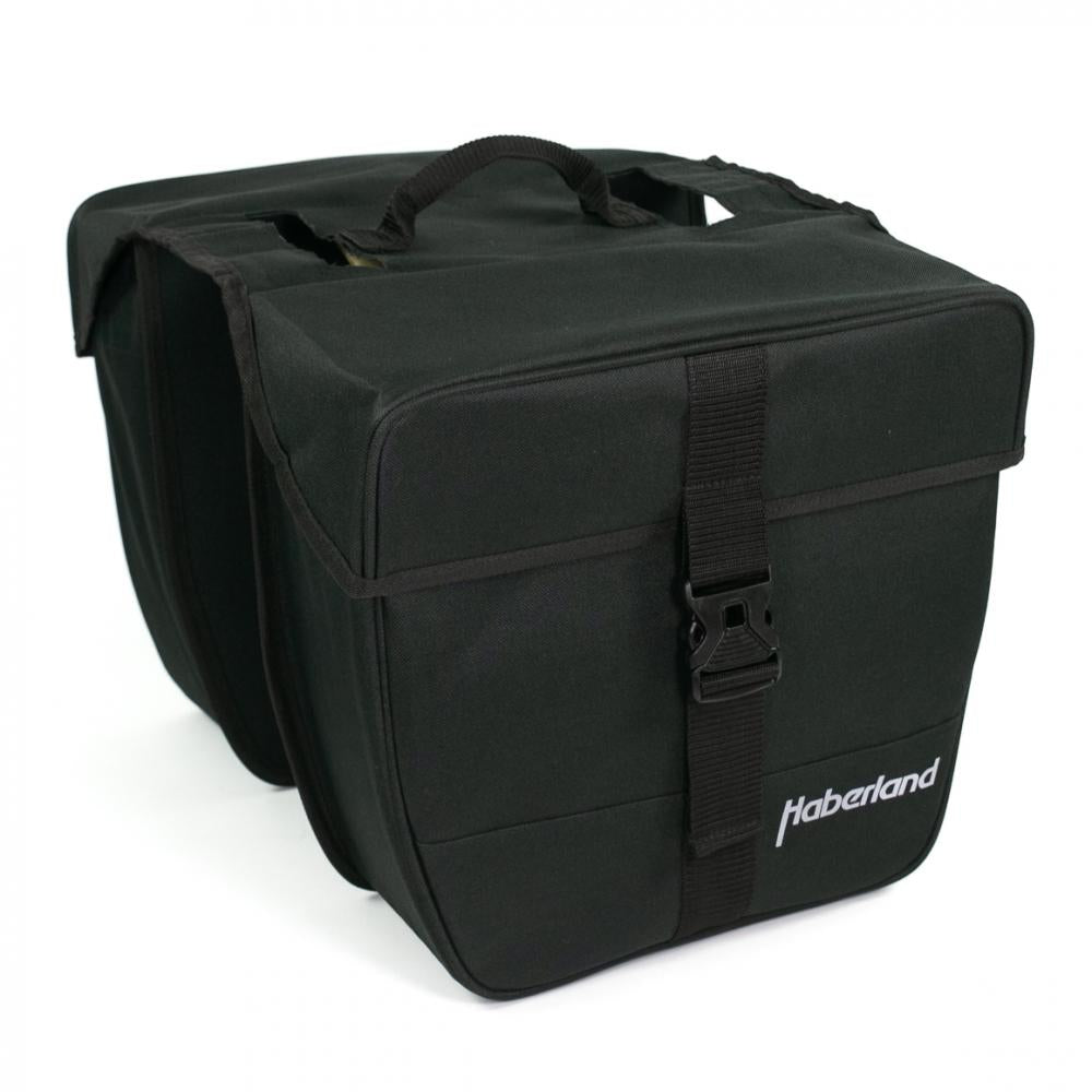 Haberland Doppeltasche 25l Einsteiger schwarz - praktische Gepäckträgertasche für Alltag und Tour