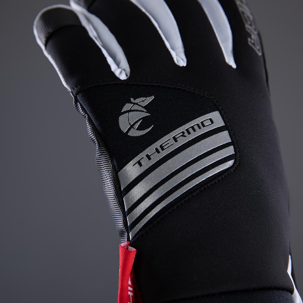 CHIBA Thermo X-Cross - wasserdichte Winter-Radhandschuhe, Größe 7, sz/weiß