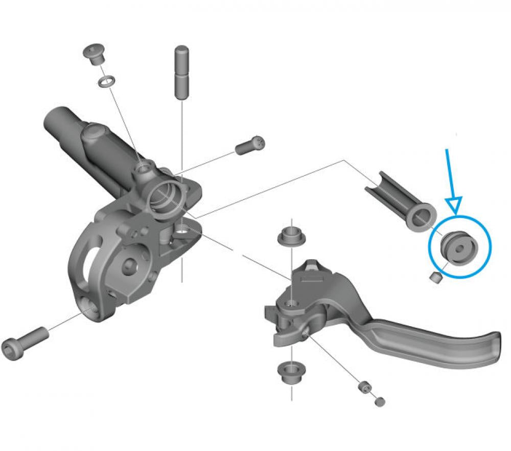 SHIMANO Abdeckung BL-M820 - Ersatzabdeckung für Bremshebel, ca. 7 g