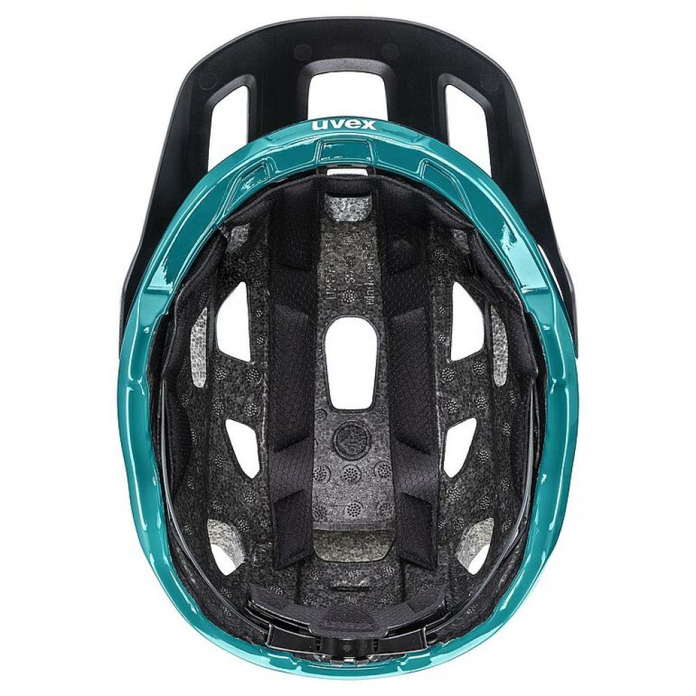 uvex react MTB-Helm black-teal matt 5256 cm - Double Inmold, IAS 3.0, Monomatic, EN 1078