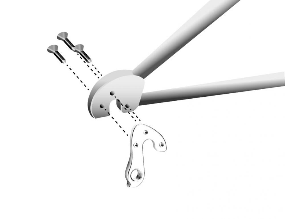 Marwi Schaltauge GH-289 inkl. Schrauben für Focus Cayo/Mares, Aluminium, 3-fach Befestigung
