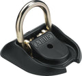 Abus Granit WBA 100 Wand- und Bodenanker, schwarz mit goldenem Bügel für Fahrrad- und Motorradsicherheit.