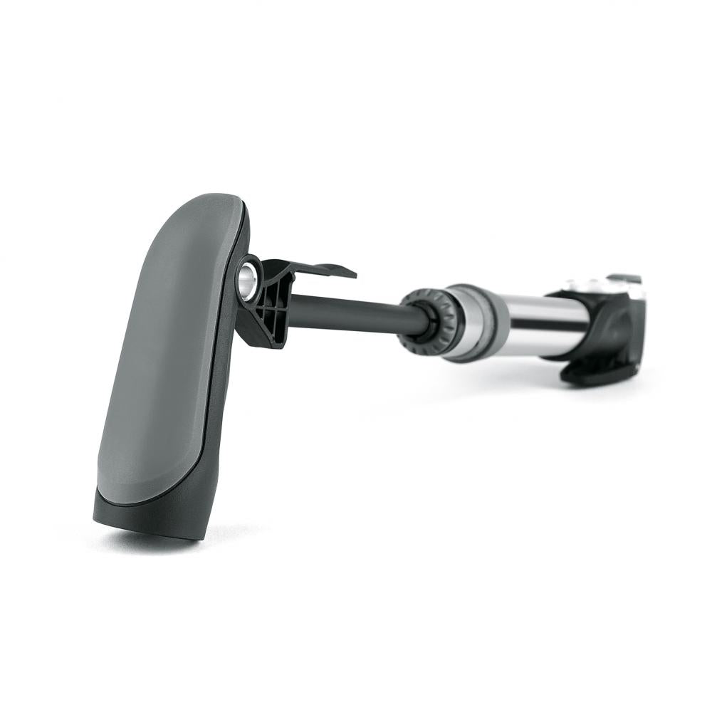 SKS Injex Control Minipumpe mit analogem Manometer, Teleskopfunktion und T-Klappgriff für alle Ventilarten.