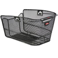 Schwarzer KLICKfix Hinterradkorb City-Max mit KorbKlip, engmaschiger Drahtkorb fürs Fahrrad, 41x30x24,5 cm