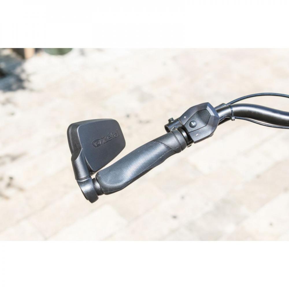 Zéfal Dooback II Fahrradspiegel links am E-Bike-Lenker, klappbar, schwarz.