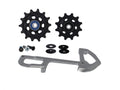 SRAM XX1 Eagle Schaltrollen und grauer Innenkäfig für präzises Schalt-Tuning an Eagle Antrieben.