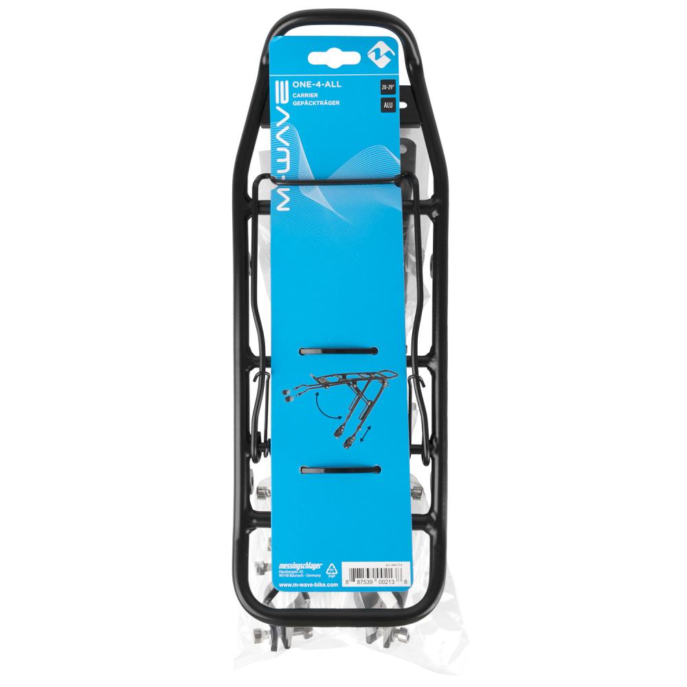 M-WAVE One-4-All Gepäckträger 20-29 Zoll - schwarz, 25 kg