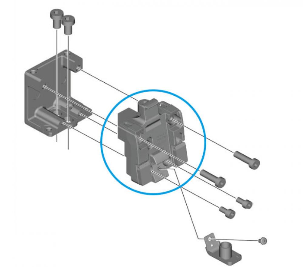 SHIMANO Obere Befestigungseinheit für E-BIKE SYSTEMS Akkuhalter BM-EN801-A - ca. 63 g