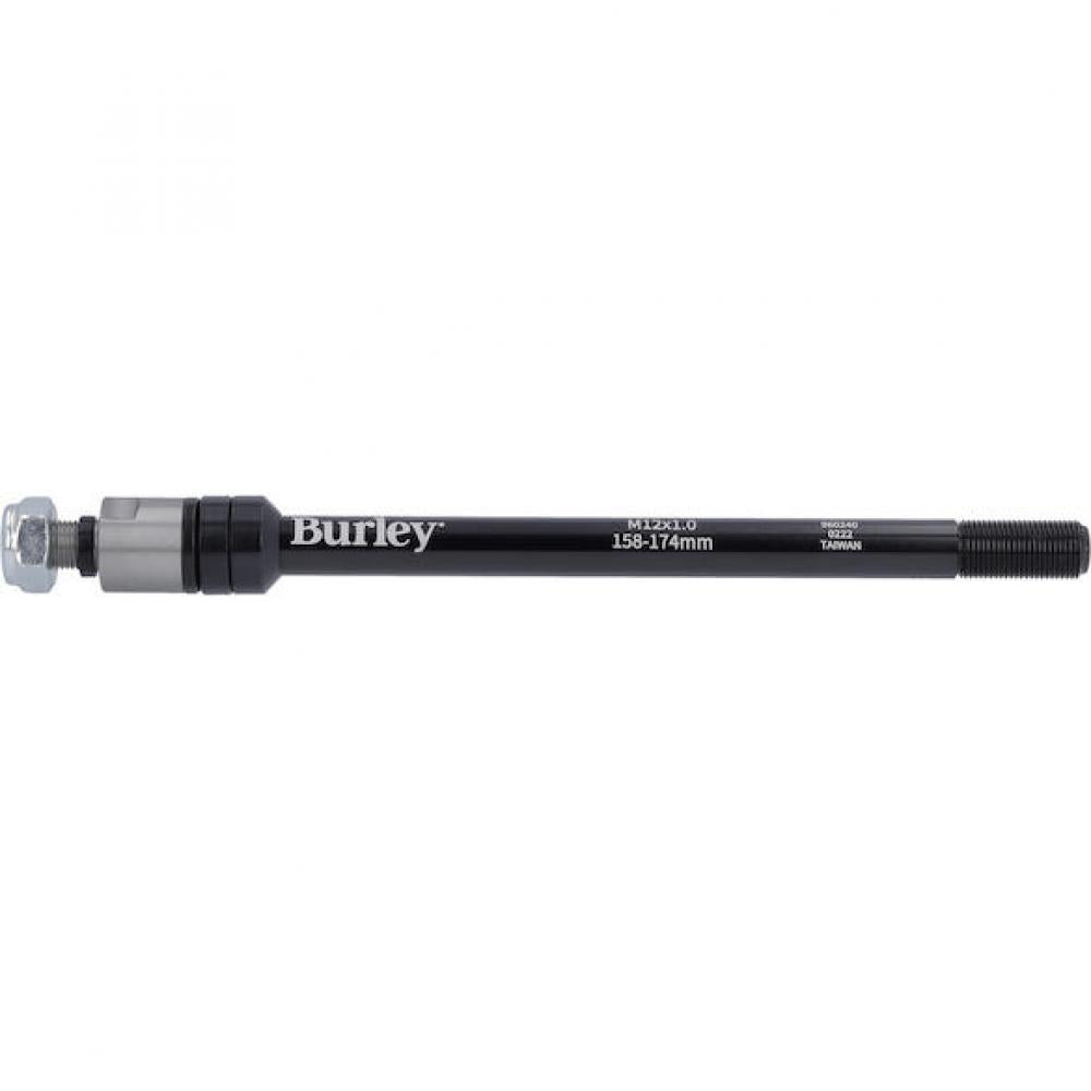 Burley Steckachse für Anhänger M12x1.0, 158-174 mm Schwarz - sichere Verbindung für Fahrradanhänger