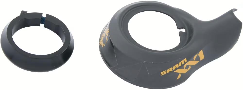 Abdeckung/Klemme Drehgriffschalter SRAM XX1 Eagle, gold, rechts, 1 Stück