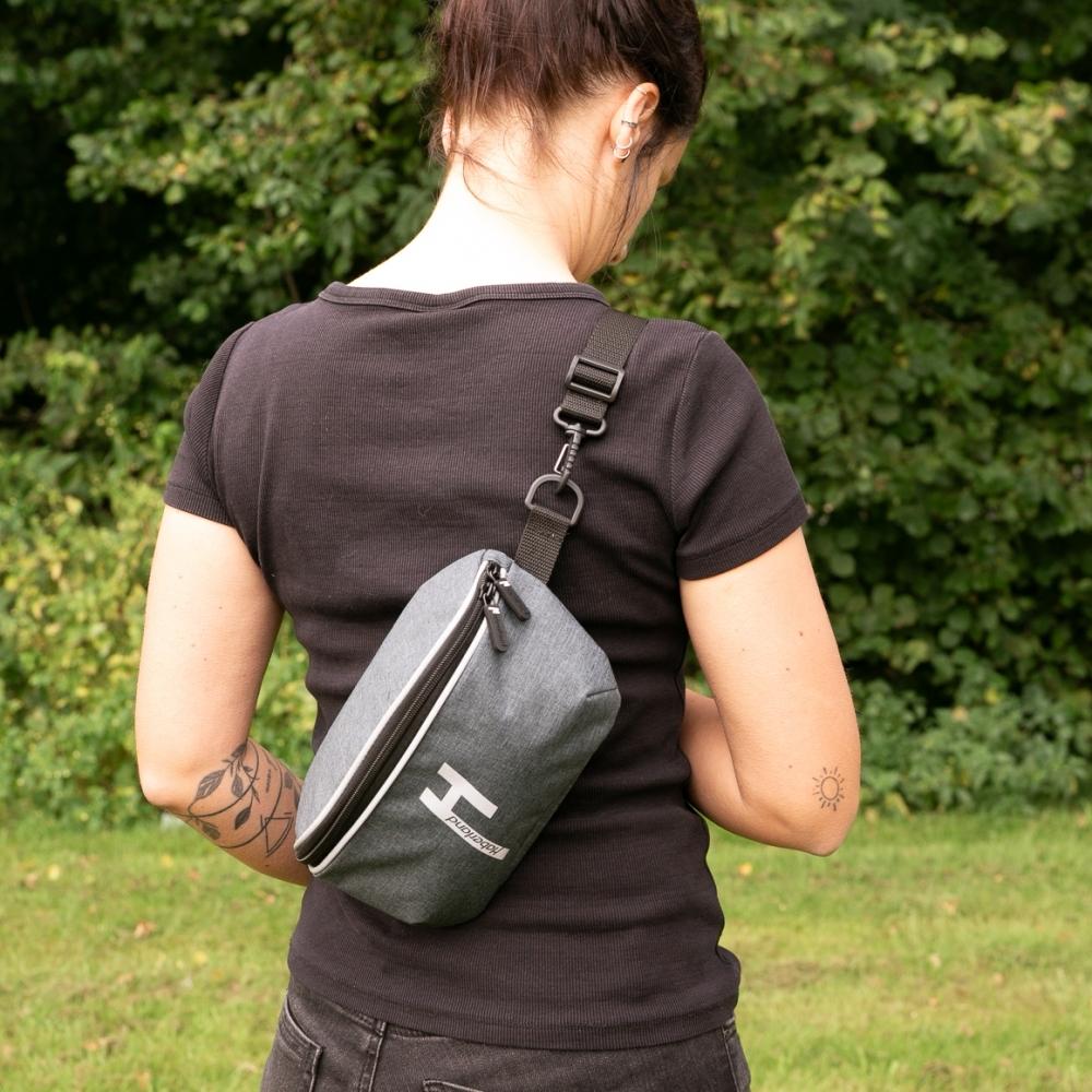 Haberland Lenkertasche Crossbody 4 nature anthrazit/reflex - clevere Lenkertasche & Umhängetasche