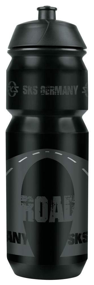 SKS Trinkflasche Large 750ml - Road Black, schwarz, Kunststoff, BPA-frei, auslaufsicher, ergonomisches Design für Rennrad & Sport
